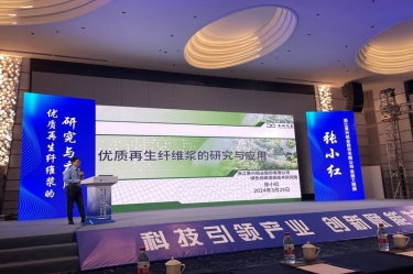 景興紙業高技能人才張小紅在第一屆浙江省（龍游）紙基新材料產業創新發展大會作分享